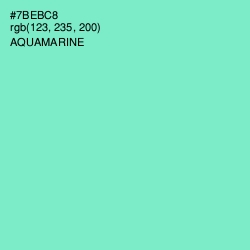 #7BEBC8 - Aquamarine Color Image