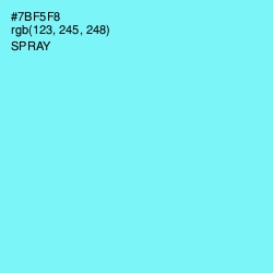 #7BF5F8 - Spray Color Image