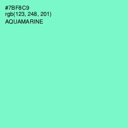 #7BF8C9 - Aquamarine Color Image