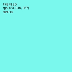 #7BF8ED - Spray Color Image