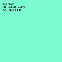 #7BFBCF - Aquamarine Color Image