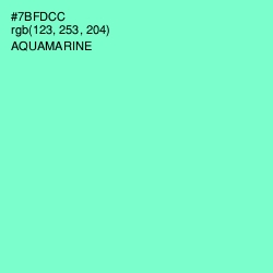 #7BFDCC - Aquamarine Color Image