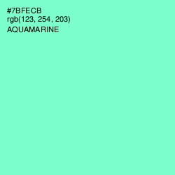 #7BFECB - Aquamarine Color Image