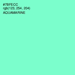 #7BFECC - Aquamarine Color Image