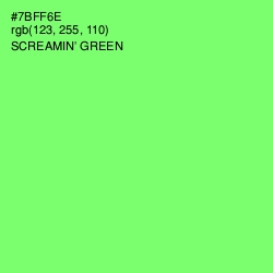 #7BFF6E - Screamin' Green Color Image