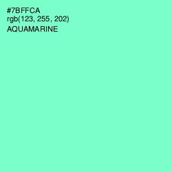 #7BFFCA - Aquamarine Color Image