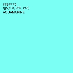 #7BFFF5 - Aquamarine Color Image