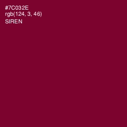 #7C032E - Siren Color Image