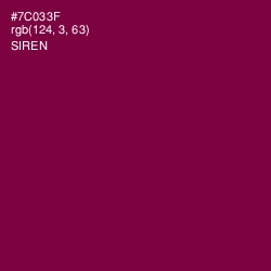 #7C033F - Siren Color Image