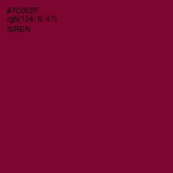 #7C052F - Siren Color Image