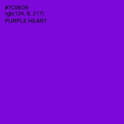 #7C08D9 - Purple Heart Color Image