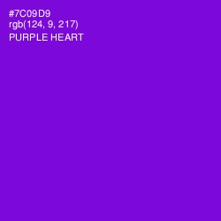#7C09D9 - Purple Heart Color Image