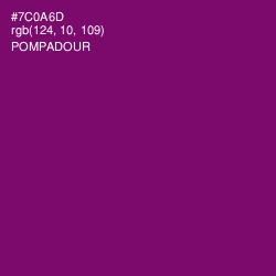 #7C0A6D - Pompadour Color Image