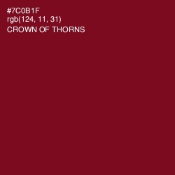 #7C0B1F - Crown of Thorns Color Image