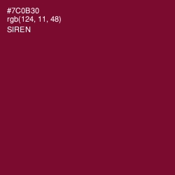 #7C0B30 - Siren Color Image