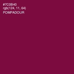 #7C0B40 - Pompadour Color Image