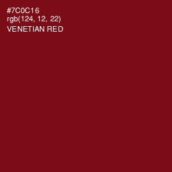 #7C0C16 - Venetian Red Color Image