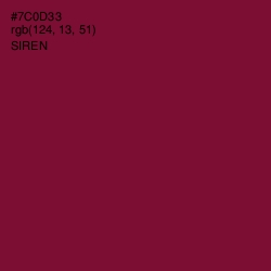 #7C0D33 - Siren Color Image