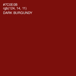 #7C0E0B - Dark Burgundy Color Image