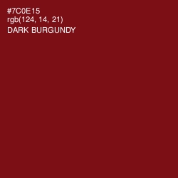 #7C0E15 - Dark Burgundy Color Image