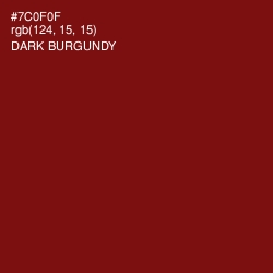 #7C0F0F - Dark Burgundy Color Image