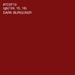 #7C0F10 - Dark Burgundy Color Image