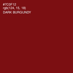 #7C0F12 - Dark Burgundy Color Image