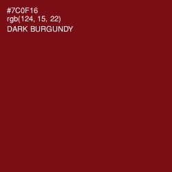 #7C0F16 - Dark Burgundy Color Image