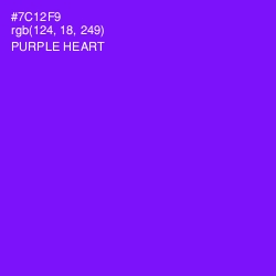 #7C12F9 - Purple Heart Color Image