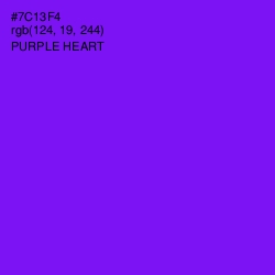 #7C13F4 - Purple Heart Color Image