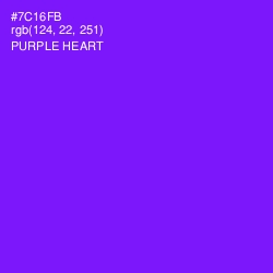 #7C16FB - Purple Heart Color Image
