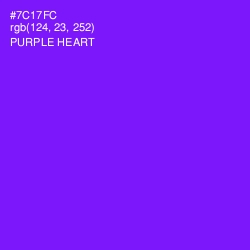 #7C17FC - Purple Heart Color Image