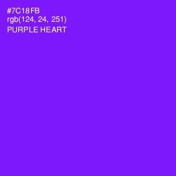 #7C18FB - Purple Heart Color Image