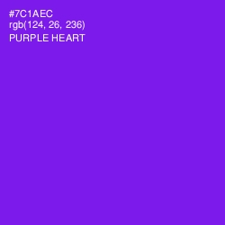 #7C1AEC - Purple Heart Color Image