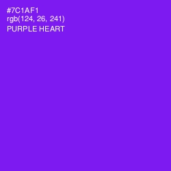 #7C1AF1 - Purple Heart Color Image