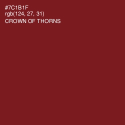 #7C1B1F - Crown of Thorns Color Image