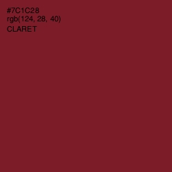 #7C1C28 - Claret Color Image