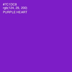 #7C1DC8 - Purple Heart Color Image