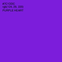 #7C1DDC - Purple Heart Color Image