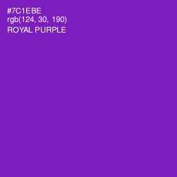 #7C1EBE - Royal Purple Color Image