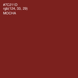 #7C211D - Mocha Color Image