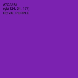 #7C22B1 - Royal Purple Color Image