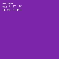 #7C25AA - Royal Purple Color Image
