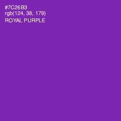 #7C26B3 - Royal Purple Color Image