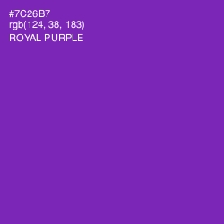 #7C26B7 - Royal Purple Color Image