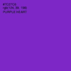 #7C27C6 - Purple Heart Color Image