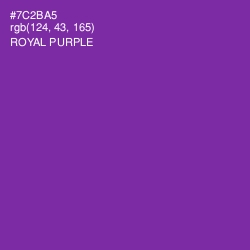 #7C2BA5 - Royal Purple Color Image