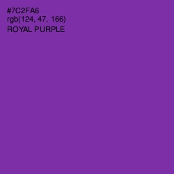 #7C2FA6 - Royal Purple Color Image