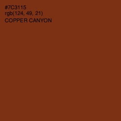 #7C3115 - Copper Canyon Color Image