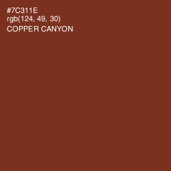 #7C311E - Copper Canyon Color Image